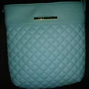 Steve Madden blue leather designer purse